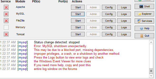 XAMPP MySQL Shutdown Unexpectedly – Fix Guide