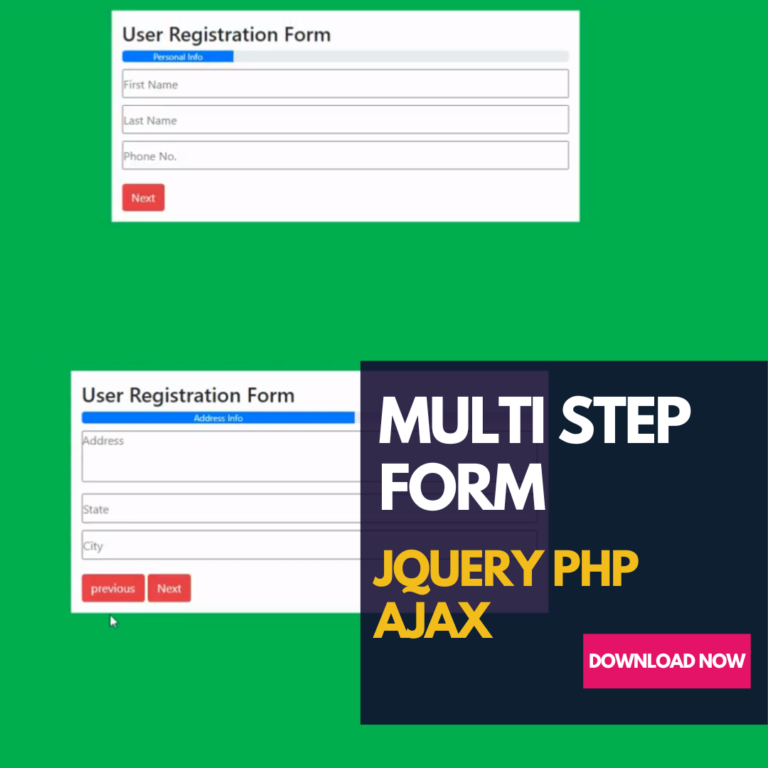 Multi Step Form Using Php Ajax